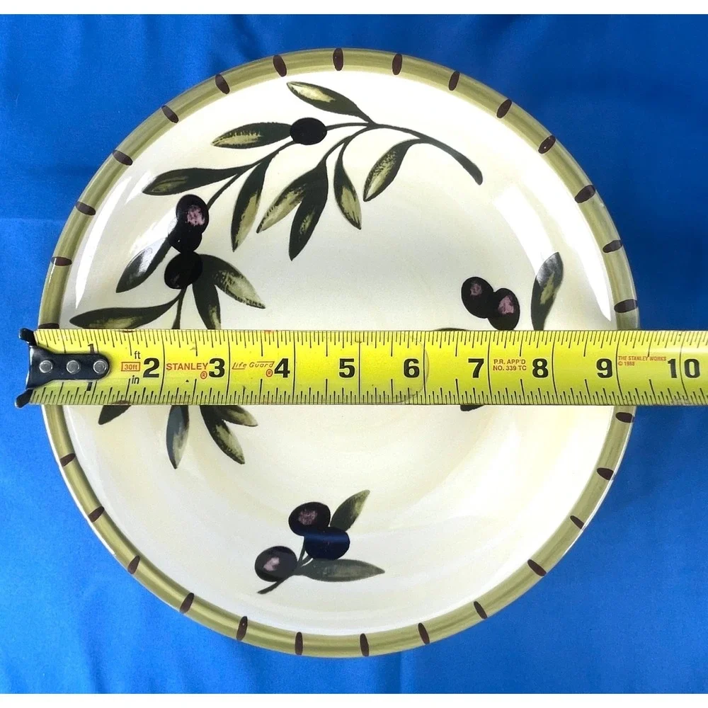 Williams Sonoma Liguria Olive Set 1 Serving & 4 Pasta Bowls Portugal EUC Vintage